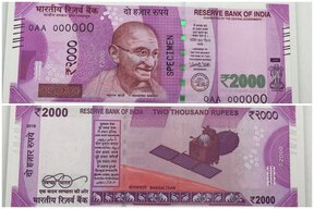 New currency notes of Rs 2000