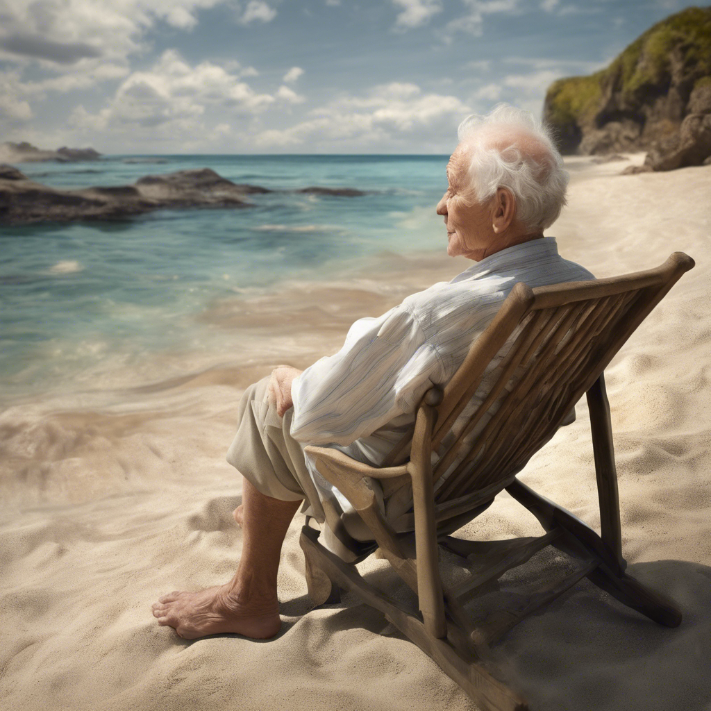  Bank pensioner relaxing 